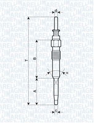 MAGNETI MARELLI 062900039304 -  Свеча накаливания
